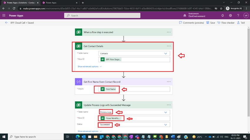 Call Power Automate Flow from BPF in Dynamics CRM